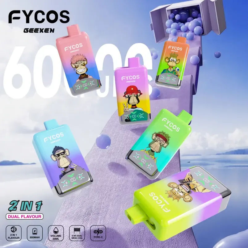 Fycos 60K 60000 Puffs Geeken 2 in 1 Wholesale Disposable Vape