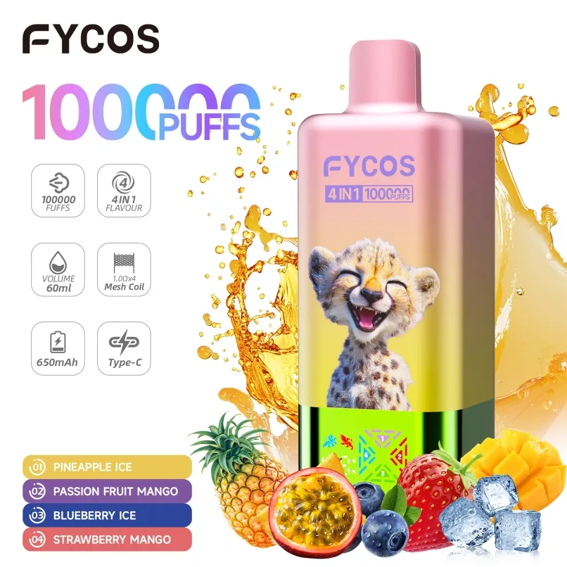 Fycos 100K Puffs 100000 4-în-1 Vape de unică folosință: Ghid de specificații pentru B2B